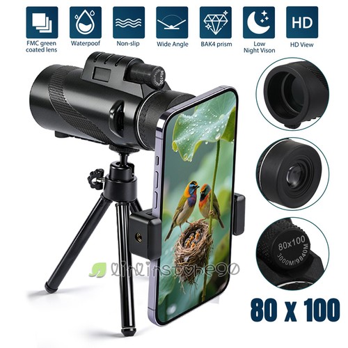 Telescopio monocular 80x100 - hd,