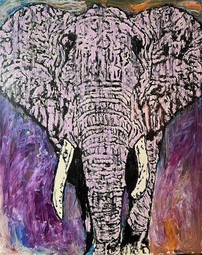 Original ölgemälde elefant - Ölgemälde,