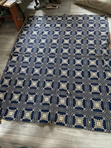 Woven jacquard blue and white - jacquard,