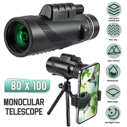 High power 80x100 monocular - power, hd